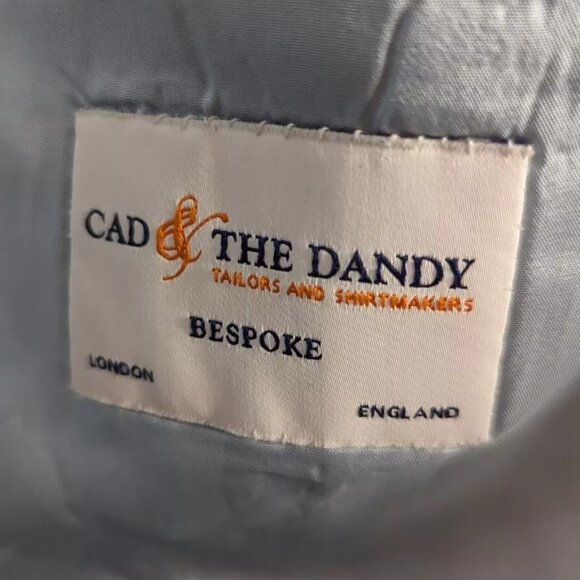 Cad & The Dandy Jacket Mens 50 (check last photo) Pinstripe Wool Blazer Bespoke - Picture 5 of 16